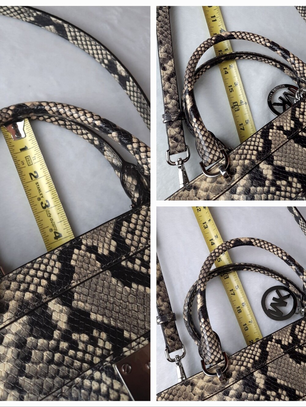 Michael Kors Python Snakeskin Satchel Bag - Picture 12 of 12